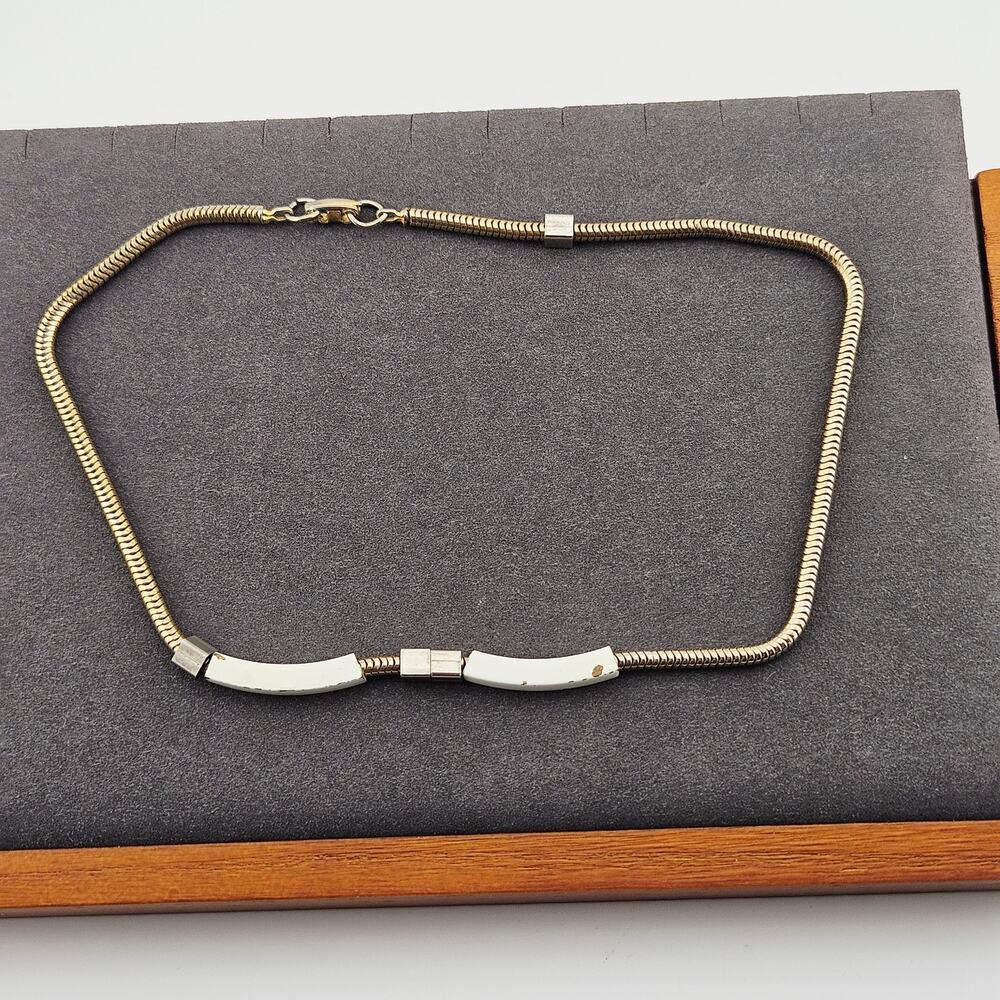 Vintage Gold Tone Slide Bead Chain Bracelet Contemporary Minimalist Stackable